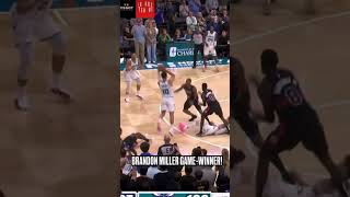 🚨 BRANDON MILLER GAMEWINNER 🔥 shorts [upl. by Alaecim]