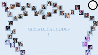 Girls Roblox Decal Codes 1 [upl. by Julia]