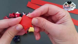 TUTORIAL  stellina origami 3D con strisce di carta  wwwcreativainit [upl. by Enitsenrae]