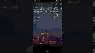 New rainbow effect and night view in YoWindow Weather app [upl. by Levon956]