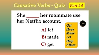 Causative verbs Quiz 4  English Grammar test  15 Questions  No1 Quality English [upl. by Arhoz893]