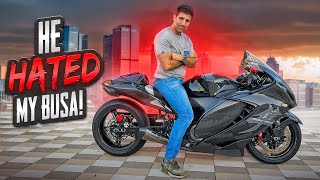 I MADE HIM RIDE MY 1600CC BUILT MOTOR BUSA AND HE LOVED IT [upl. by Ullund]