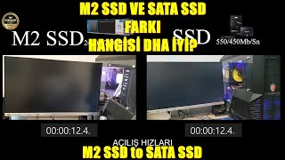 M2 SSD VS SATA SSD Nasıl Farklar VAR  Hangi SSD Daha İyi FPS\Yüklenme\Açılış Hızı  M2SSD TO SSD [upl. by Ahsiryt]