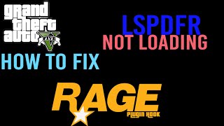 HOW TO FIX ALL RAGE PLUGIN HOOK ERRORS LSPDFR LOADING FIX 2024 [upl. by Botnick]