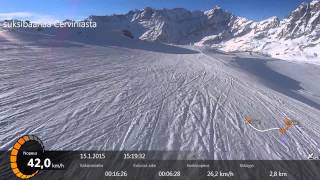 Ski run Ventina in Cervinia Italy [upl. by Gutow]