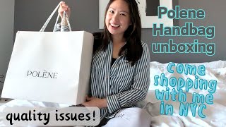 Polene handbag unboxing  Visit the NYC store  Quality issues [upl. by Yeliab798]