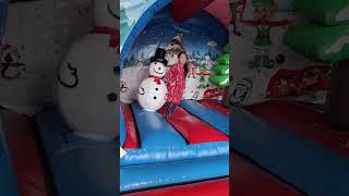 Christmas party and Panto in one day family cinderella bouncycastle [upl. by Helman]