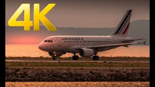 4K Plane Spotting Marseille Provence LFML Airport Take Off Landing [upl. by Eimmat]