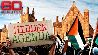 Unmasking the extremist group infiltrating proPalestine protests  60 Minutes Australia [upl. by Aihtniroc]