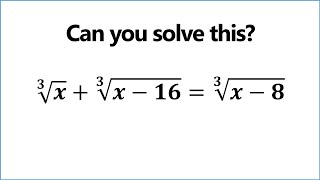 A challenging sum of cube roots problem [upl. by Aramac]