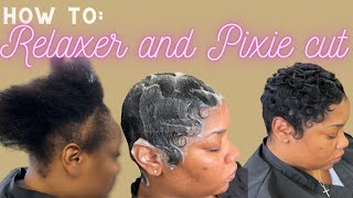 Virgin Relaxer and Pixie Cut [upl. by Llaccm]