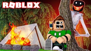 SOBREVIVE al MONSTRUO del CAMPAMENTO   Roblox Camping parte 23 [upl. by Issirk]