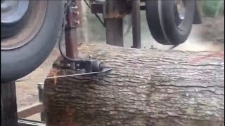 Homemade Band Sawmill Making Lumber [upl. by Ahsietal]