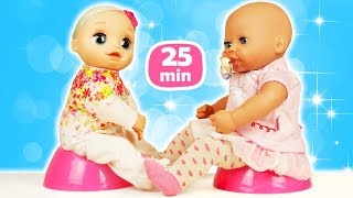 Baby Alive doll amp Baby Annabell doll videos for kids Pretend play amp baby dolls morning routine [upl. by Samp]