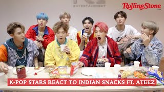 KPop Stars React to Indian Snacks ft ATEEZ 에이티즈 [upl. by Aerol]