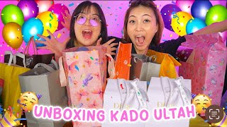 UNBOXING KADO ULANG TAHUN BARENG MEISSIE 🥳 PULUHAN KADO  GILA BANGET ISINYA 😭 [upl. by Itteb]