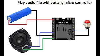 MP3 TF Module Playing Audio Without Any Micro controller  DF player mini play audio [upl. by Christye]