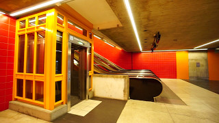 Sweden Stockholm Norsborg Subway Station  SMW incline elevator [upl. by Doownil]