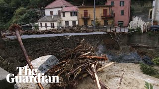 Record rainfall in Italy as extreme weather lashes the country [upl. by Eriam814]