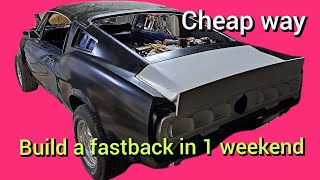 Turn your Mustang coupe into a fastback in 1 weekend the cheap way Step by step [upl. by Godric786]