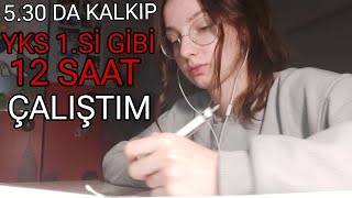 YKS 1Sİ GİBİ 12 SAAT DERS ÇALIŞTIMyks2024 [upl. by Refeinnej54]