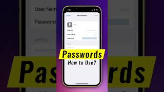 Passwords 🔥 How to use in iPhone and iPad [upl. by Podvin]