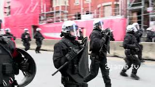 Montreal protesters smash windows at McGill University [upl. by Nannoc857]