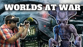 Worlds At War VR  Simulador de vuelvo en una invasion extraterrestre [upl. by Aluor]