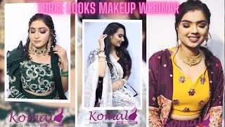 Free Three Looks Makeup Webinar  Komal Beauty Care Ahmedabad  Gujarat 😍 [upl. by Charry]