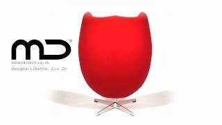 Red Egg Chair Replica from Milan Direct UK [upl. by Adham800]