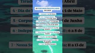 Feriados em 2025  bora programar as viagens [upl. by Ricketts225]