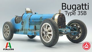 Italeri 112 Bugatti Type 35B  Model car kit build [upl. by Coltin]