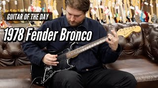 1978 Fender Bronco Black  Guitar of the Day [upl. by Cowden]