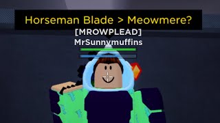 If the Horseman Blade is a better Meowmere Roblox Transfur Outbreak [upl. by Nodnol465]