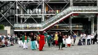 PARIS BIGGEST BOLLYWOOD FLASHMOB PLACE BEAUBOURG  FRANCE  2012 [upl. by Gradeigh]