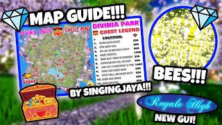 EASY MAP GUIDE FOR ALL HIDDEN CHEST LOCATIONS NEW INTRO GUI  BEES COMING TO DIVINIA PARK [upl. by Jori]