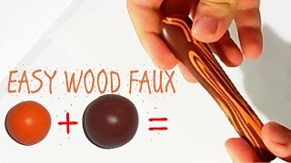 EASY WOOD FAUX  POLYMER CLAY TIPS [upl. by Roach]