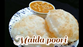 Simple amp Easy Maida Poori Recipe😋 [upl. by Ahsauqram799]