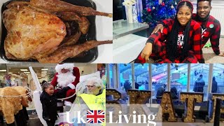 UK🇬🇧 LIVING FIRST CHRISTMAS IN THE UK ICE SKATING GONE WRONG🤣familytime [upl. by Ahsiak]