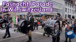 Colorful FasnachtCarnival Festival In Wil Switzerland [upl. by Ssor]