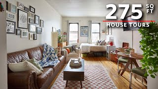 House Tours A 1800 275 SQ FT Studio in New York City [upl. by Hildick421]