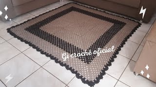 Tapete quadrado em crochê simples para sala ou quarto [upl. by Dorisa]