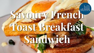 Savoury French Toast Breakfast Sandwich [upl. by Dnalloh]