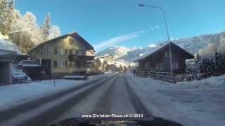 UHD4K  Switzerland 260 Camera on board From Château dOex to Col du Jaun in Winter Hero3 [upl. by Erwin388]