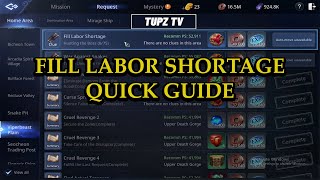 MIR 4  FILL LABOR SHORTAGE  REQUEST MISSION QUICK GUIDE [upl. by Chuu]