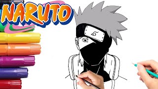 How to Draw Kakashi I Step by Step  Naruto [upl. by Kcirdek]