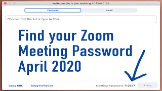 How to find your Zoom meeting password [upl. by Hewie]