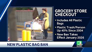 Gavin Newsom signs California bill banning plastic bags at grocery stores [upl. by Evered]