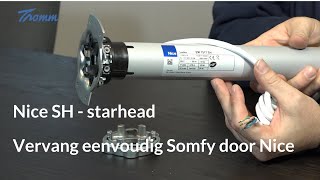 Nice starhead motoren  vervang eenvoudig je Somfy Solus of LT50 door een Nice motor [upl. by Artimas]