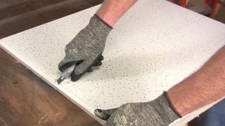 How to Cut Ceiling Tiles [upl. by Ecnaiva]